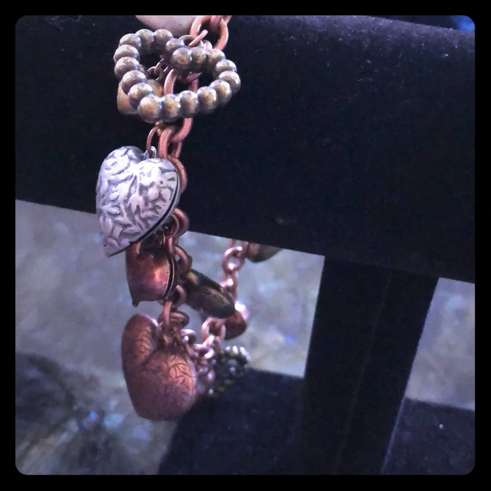 ❤️‎ Multi Metal Hearts Charm Bracelet